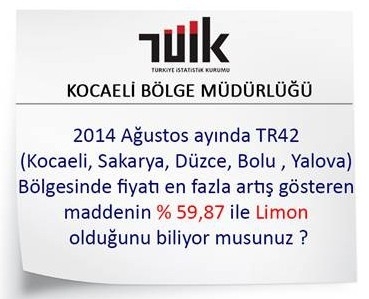 Doğu Marmara’nın Zam Şampiyonu Limon