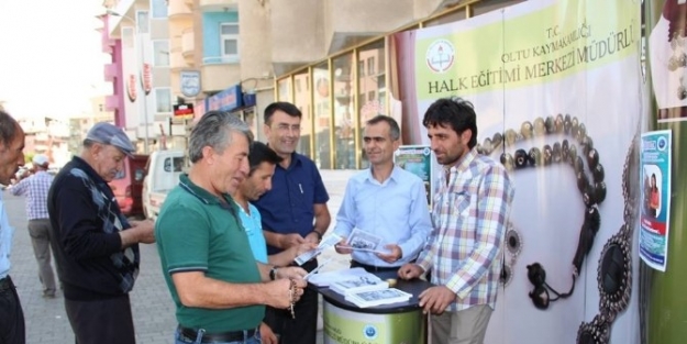 Oltu Halk Eğitimi Merkezi Kurslarını Halk Pazarında Tanıttı