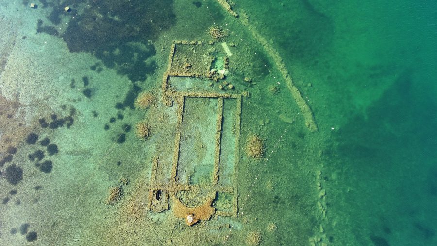 Bursa'da 1500 yıllık batık bazilika korona sürecinde daha belirgin hale geldi