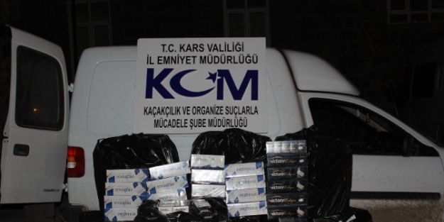 Kars’ta Kaçak Sigara Ve İçki Ele Geçirildi