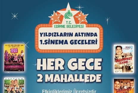 Edirne’de ‘yıldızların Altında 1. Sinema Geceleri’ Başlıyor