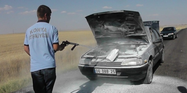 Kulu’da Otomobil Yangını