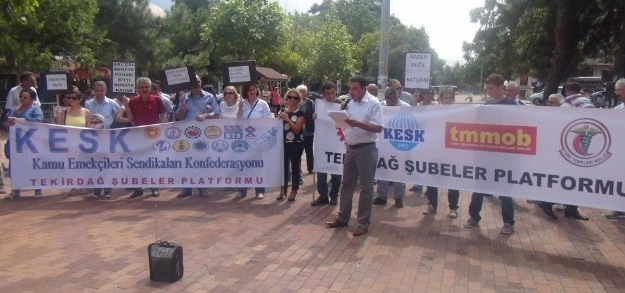 Kesk Tekirdağ Şubeler Platformu, Torba Yasayı Protesto Etti