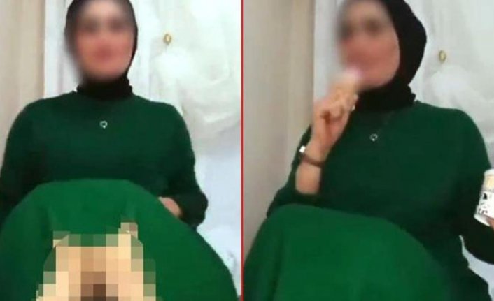 Utanmaz 'anne' çocuğunun yanındaki erotik yayını "hediye" para için yapmış