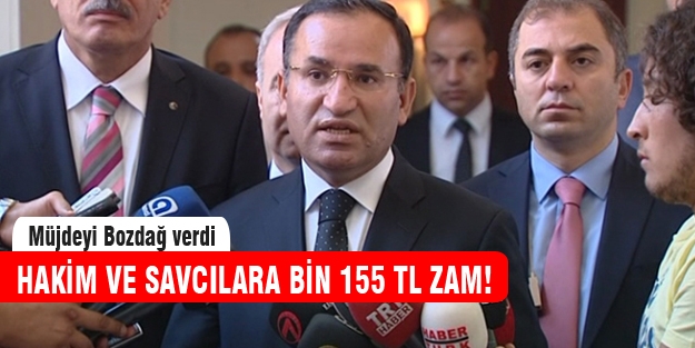 Hakim ve savcılara 1155 TL'lik zam!