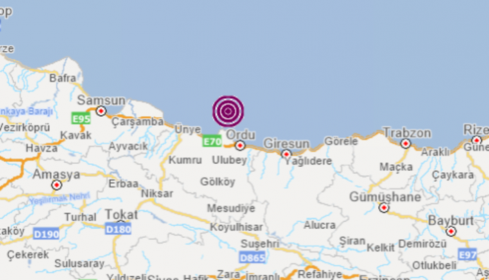 Karadeniz'de korkutan deprem