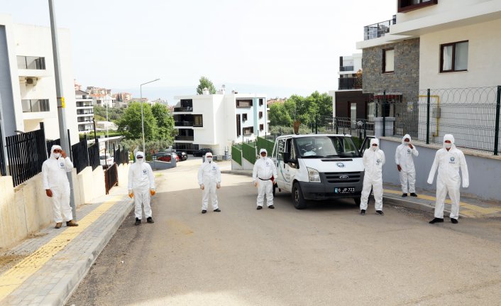 Mudanya’da 6 binden fazla apartman ve site dezenfekte edildi