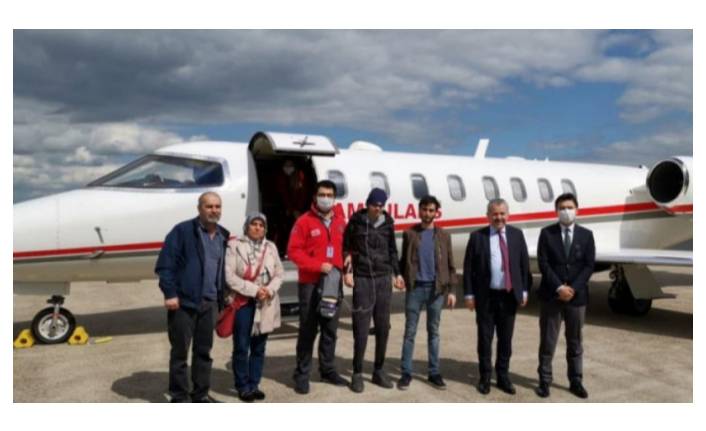 Hollanda'da tedavisi biten hasta, Türkiye'ye getirildi