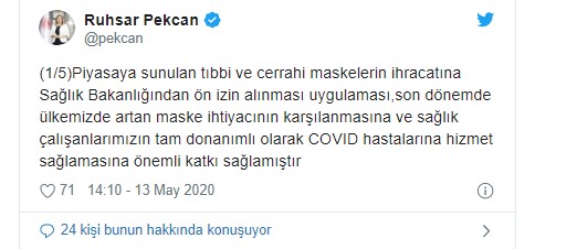 Bez maskeyle ilgili önemli karar