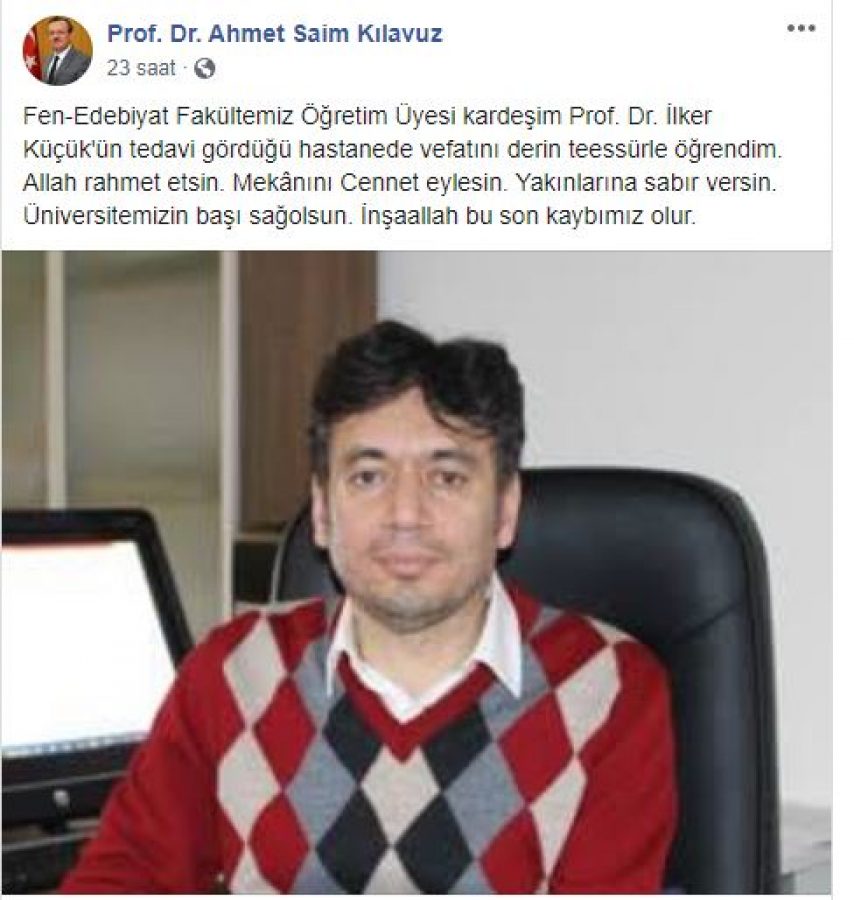 Bursa'da koronayı yenen profesör hayatını kaybetti!