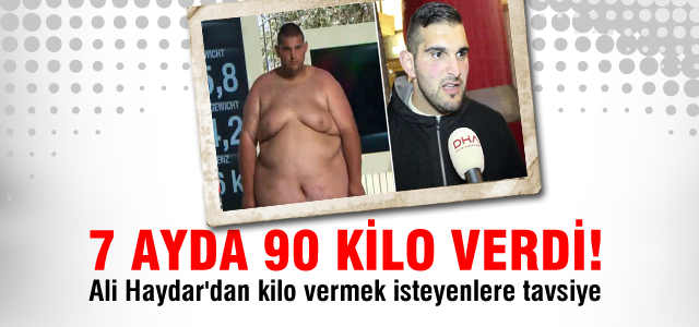 7 ayda 90 kilo verdi