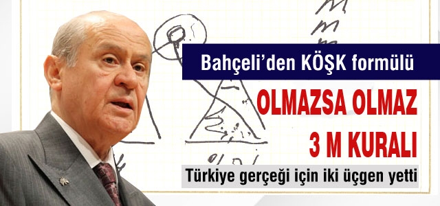 Devlet Bahçeli’den köşk formülü