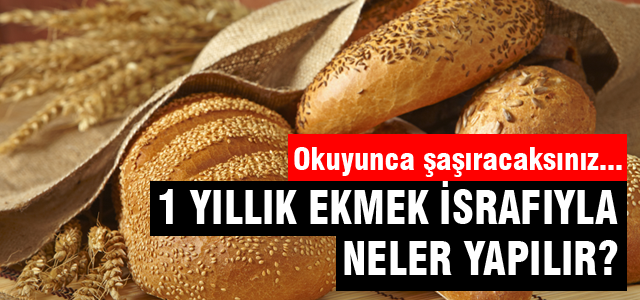 1 yıllık ekmek israfıyla bakın neler yapılıyor!