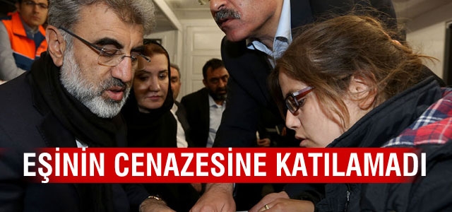 Eşinin cenazesine katılamadı