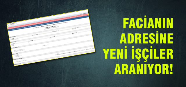 Facianın adresine yeni işçiler aranıyor