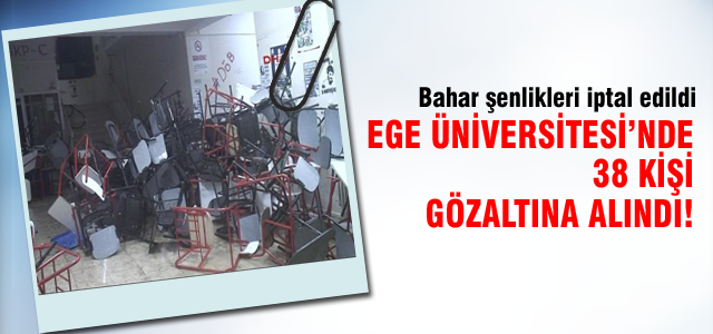Ege Üniversitesi'de 38 gözaltı