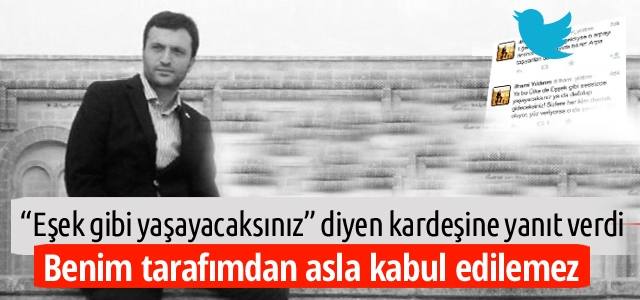 Yıldırım'dan “Eşek gibi yaşayacaksınız“ Tweet'ine açıklama