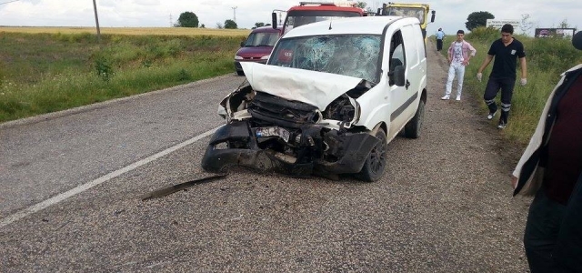 Tekirdağ'da korkutan kaza