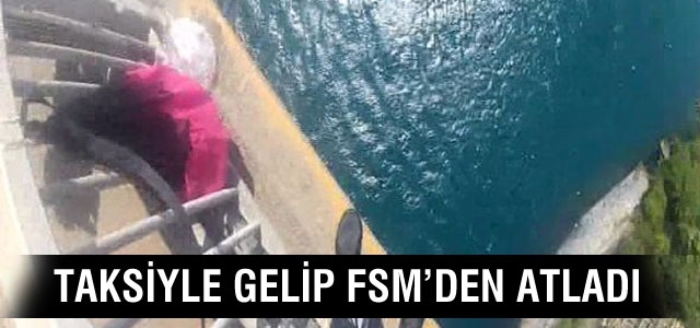 Taksiyle gelip kendini Boğaz'a bıraktı!