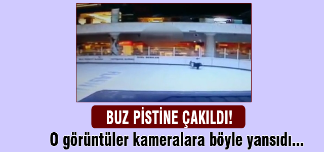 AVM'nin buz pistinden atladı!