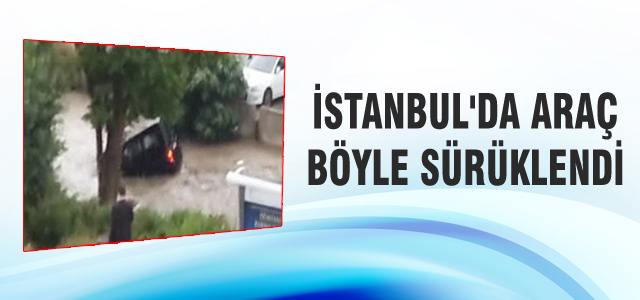 Araç böyle sürüklendi