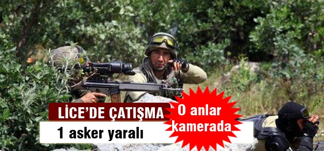 Lice'de gerginlik: 1 asker yaralı