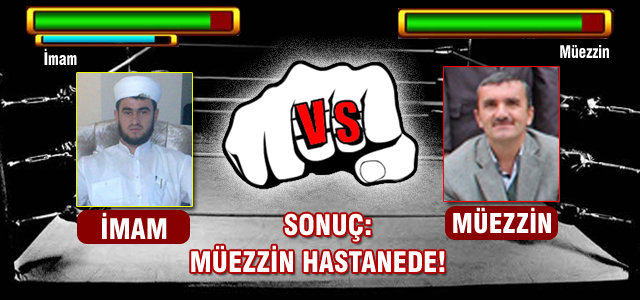 İmam müezzini hastanelik etti!