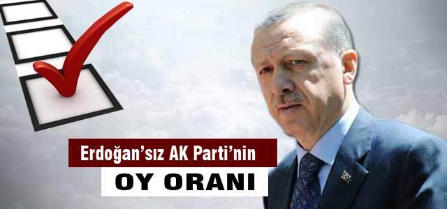 Erdoğan'sız AK Parti'nin oy oranı