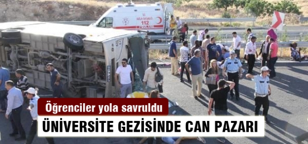 Üniversite servisi takla attı