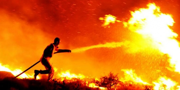 Bodrum'daki yangın korkuttu