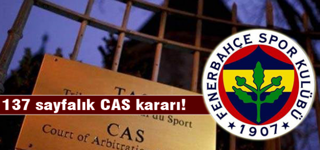137 sayfalık CAS kararı