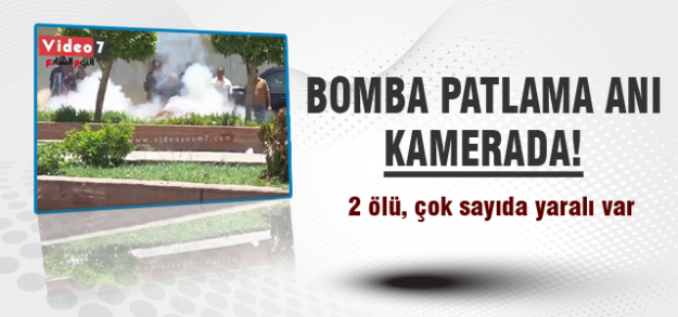 Bomba patlama anı kamerada