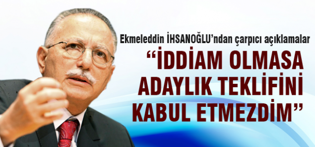 Ekmeleddin İhsanoğlu'ndan çarpıcı açıklamalar