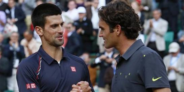 Novak Djokovic'in rakibi Roger Federer oldu