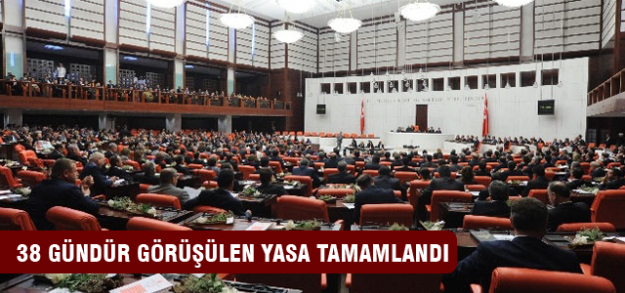 Torba Yasa 38 gün sonra tamamlandı