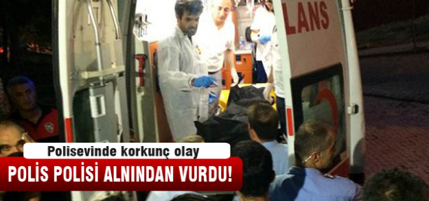 Polis polisi alnından vurdu!
