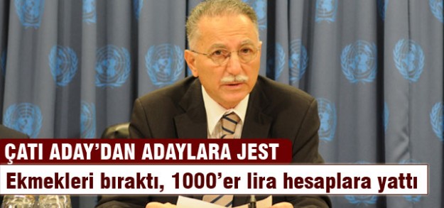 Ekmeleddin'den adaylara jest