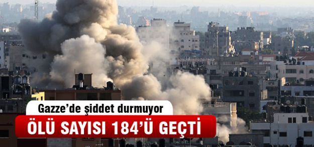 Gazze'de ölü sayısı 184'ü geçti