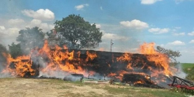 Hayrabolu'da Bin 750 Adet Saman Balyası Yandı