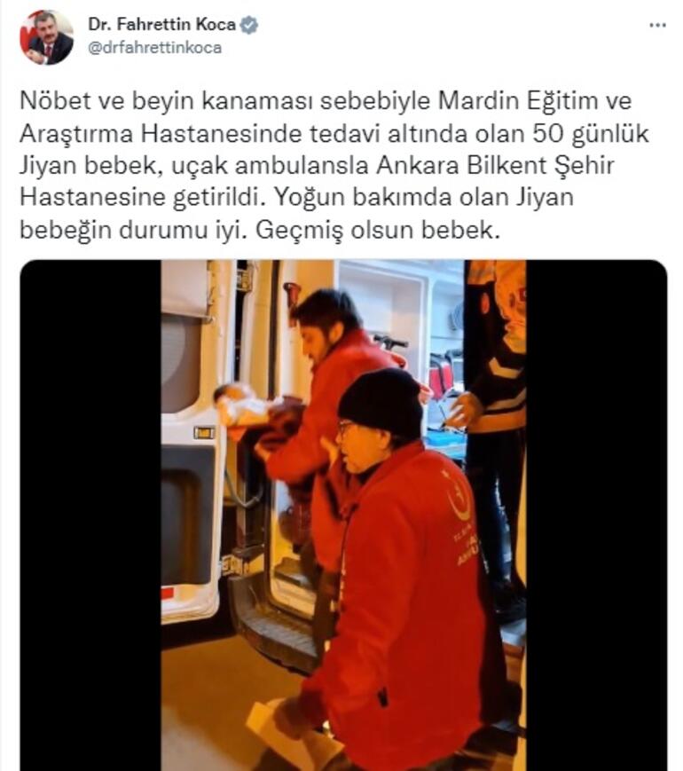 Bakan Koca Jiyan bebeğin durumu hakkında bilgi verdi