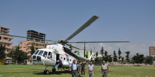 Erdemli’de Yangın Göletleri Keşfi Helikopterle Yapıldı