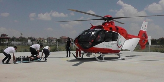 Kalp Krizi Geçiren Gurbetçiye Hava Ambulansı