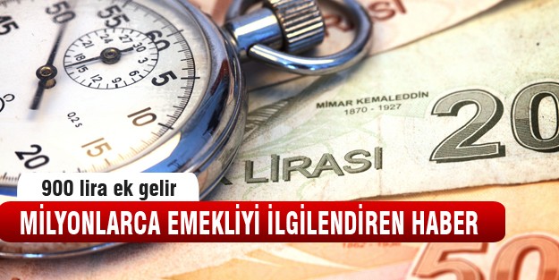 Emeklilere 900 TL ek gelir