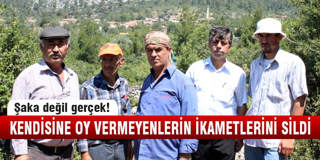 Muhtar, kendisine oy vermeyenlerin ikametlerini sildi