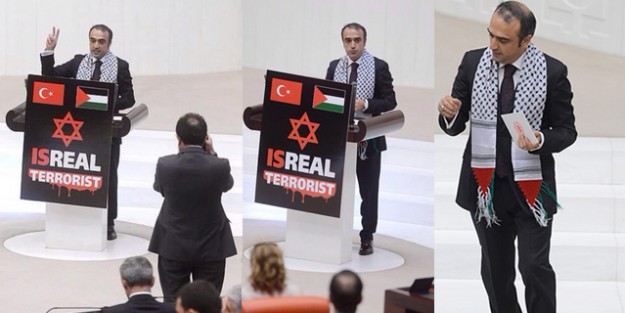 TBBM'de "Katil İsrail" protestosu