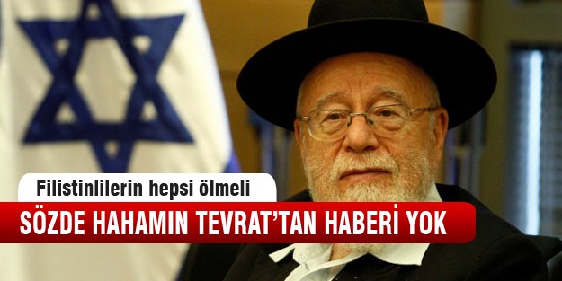 Yahudi hahamın Tevrat'tan haberi yok