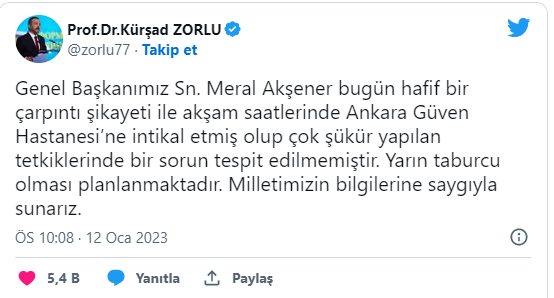 Meral Akşener'in durumu nasıl? Doktoru konuştu