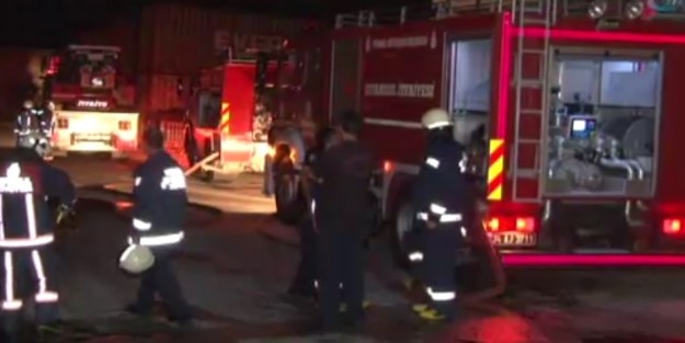 Hadımköy'de korkutan yangın!