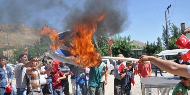 Sarıveliler’de İsrail Protestosu