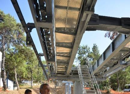 İzmir Teleferiği'nin 6 Ana Direği Dikildi